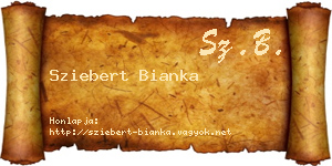 Sziebert Bianka névjegykártya